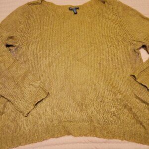 Eileen Fisher Womens Mohair Blend Knit Sweater in Mustard Sz 1X MSRP $245